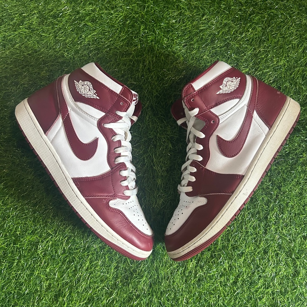 Nike Air Jordan 1 High OG Bordeaux White Burgundy Men’s Size 12.5 Used No Box